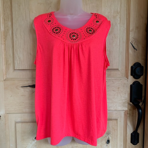 Carolyn Taylor Tops - Carolyn Taylor Cute Pink Tank Top